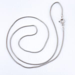 Vintage Italy Sterling Silver 925 Snake Chain Necklace 18"